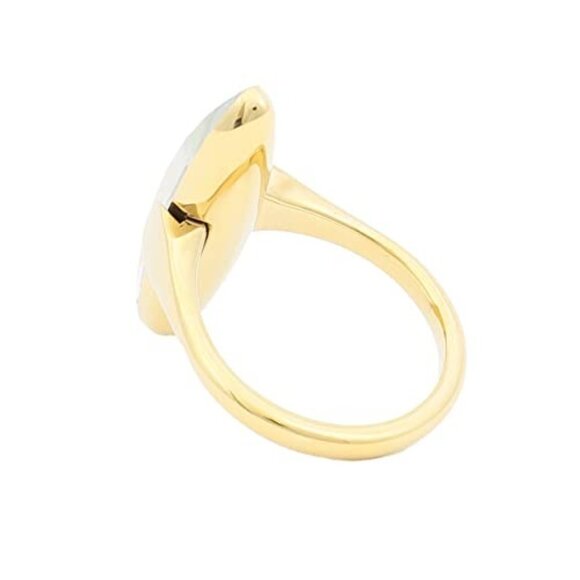 Calvin Klein Continuity Slim Oval Faceted Yellow Glass Stone Ring Size 9… - Picture 5 of 5
